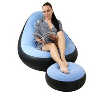 Canapé-lit gonflable moderne et portable, une place, réglable, avec housse amovible, écologique, pour le camping en extérieur