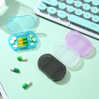 Mini boîte à médicaments moderne et simple à 3 compartiments, portable, pour transporter trois repas par jour, boîte de rangement pour pilules en plastique transparent, marque OEM