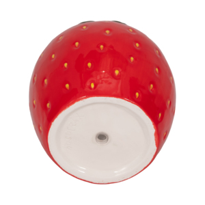 Pot de fleurs décoratif en céramique en forme de fraise pour l'intérieur, l'extérieur et la présentation en jardin - Product Image 6