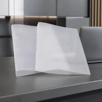 Classeur A4 translucide mat en PP à 2 anneaux, organiseur de documents givré personnalisable avec impression UV pour bureau et école