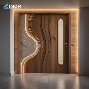 Porte d'entrée en pierre naturelle avec surface en granit et cadre solide pour entrée de villa de luxe - Product Image 1