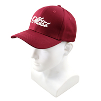 Gorra de Béisbol Personalizada con Logotipo Bordado, Ajustable, Casual, de Algodón Borgoña, Estructurada, para Hombre y Mujer