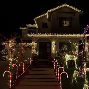 Décoration de Noël <span class=keywords><strong>solaire</strong></span> en forme de canne à sucre avec lumière LED, étanche IP65, pour jardin, passage, cour, pelouse - Product Image 5