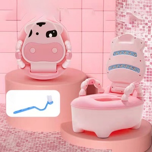 Portable Eco-friendly Soft Plastic Kid's <b>Toilet</b> <b>Training</b> <b>Seat</b> Baby Safety Potty Children's Animal Pattern Indoor Step Stool - Product Image 1