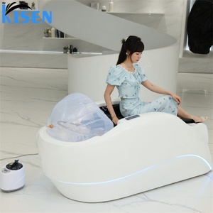 Kisen Professional Shampoo <b>Bed</b> for Hair Salon Shampoo <b>Bed</b> with Pedicure Hair Washing Chair Shampoo <b>Bed</b> with Leather - Product Image 3