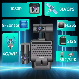 Richmor 1/2/3/4/5ch Optional Dashcam With 4G WIFI GPS ADAS DSM Flexible Installation Vehicle Cameras For Car Bus Truck Taxi