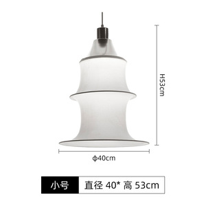 Modern Wabi-Sabi Japanese Fabric Vintage Long Chandelier New Chinese Style for Living Room Dining Room Tea Room Pendant Lights - Product Image 4