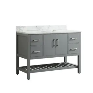 Modern Luxury Hotel Vanity Bathroom Single And Double Sink Rock Plate Bathroom Cabinet