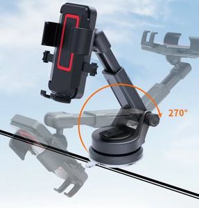 Soporte Universal <span class=keywords><strong>para</strong></span> Teléfono Móvil con Clip de Bloqueo Automático Manos Libres, <span class=keywords><strong>para</strong></span> Coche y Escritorio, Parabrisas, Tablero, Portátil, ABS, Fácil de Sujetar con Ventosa - Product Image 4