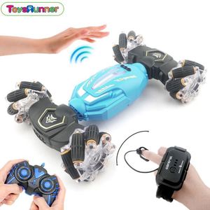 Voiture télécommandée RC 10 canaux à commande gestuelle radio, avec câble USB, portée 50m, tout-terrain, double face, 4x4, drift, pour cascades - Product Image 2