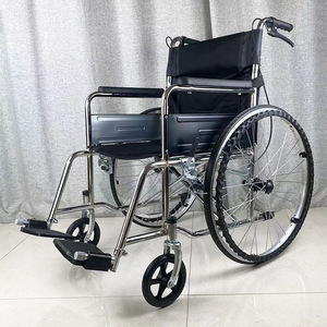 Foldable Wheelchair Lightweight Manual Mobility Chair For Elderly And Disabled People With U Brake And High Carbon Steel <b>Frame</b> - Product Image 3