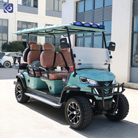 Voiturette de golf électrique haute performance 6 places, batterie lithium, tout-terrain, rehaussée, pour ferme et chasse, directement de l'usine