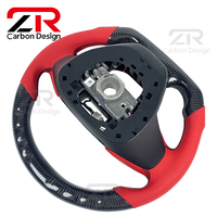 Volant de course sport en fibre de carbone personnalisé avec LED et revêtement cuir pour Honda Civic 10ème génération, CRV, Breeze, XRV