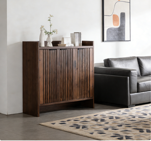 Organizzatore per Scarpe da Soggiorno a 5 Ripiani con Finitura Anticata, Mobile Rustico per Arredamento - Product Image 4