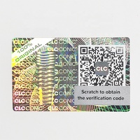 Autocollant de sécurité holographique 3D personnalisé en PET anti-contrefaçon, feuille/rouleau avec numéro de série à gratter et gaufré