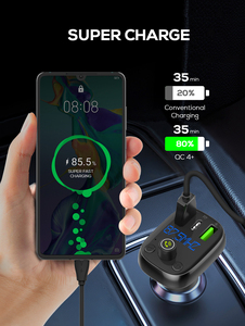 Chargeur de voiture rapide triple USB LDNIO C704Q, vente en gros, émetteur FM portable, chargeur rapide PD/QC 4.0+/AUTO-ID, total 36 <span class=keywords><strong>W</strong></span> - Product Image 4