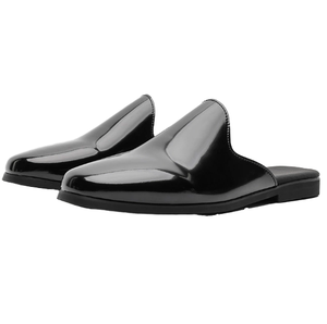 Mules plates classiques en cuir PU, respirantes et légères, pour occasions formelles, tailles 45/46 - Product Image 1