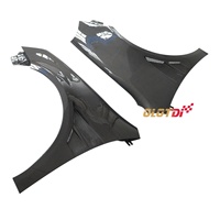 Ailerons latéraux en fibre de carbone de style OTD, noir carbone, poli haute brillance, moulage sous vide pour VW Golf 5 GTI
