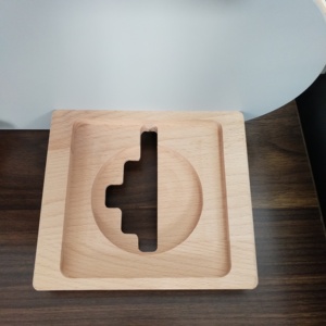 Mensola Galleggiante a Forma di Nuvole in Legno <span class=keywords><strong>Grigio</strong></span> per Toniebox, Prodotti in Legno da Parete per Bambini - Product Image 3