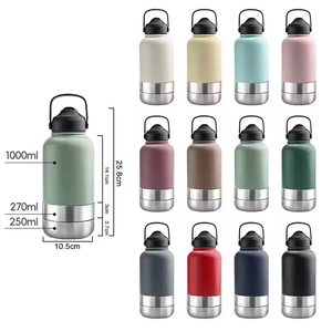 Custom logo 3 in 1 Style 32oz Portable Stainless Steel Pet <b>Feeder</b> Outdoor Travel Bowl Insulated Dog Water Bottle - Product Image 3