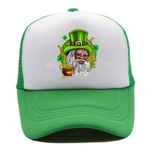 <span class=keywords><strong>Irlanda</strong></span> Día de San Patricio Decorado Carnaval Trébol Poliéster Esponja Gorra de béisbol Poliéster Esponja Malla Impreso Logo Sombrero en blanco - Product Image 6
