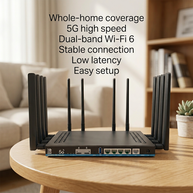 Wireless Hot Sale Intelligent 5G Router with SIM Card Slot Support Home MESH Networking Customized 5G Router with SIM Card Slot