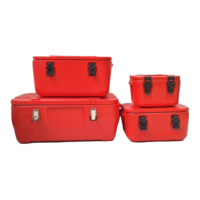 15-25-35-50L Ensemble de boîtes isothermes carrées en métal Boîte isotherme solide avec fonction de conservation de la glace pour le camping Conteneur isolé pour chauffe-aliments