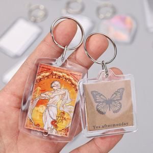 Transparent Acrylic Keychain with Blank <b>Photo</b> <b>Frame</b> for Custom <b>Photo</b> Printing Creative Gift-Available in Rectangle Square Shapes - Product Image 1