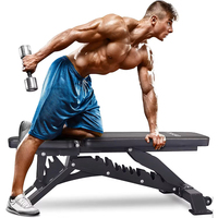 Banc de musculation réglable en stabilité avec 10+4 positions ajustables, banc robuste rembourré en PU épais pour la musculation