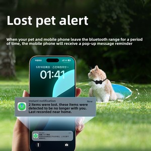 Apple Find My Pet Tracker Collar - IP53 Waterproof Silicone Cover with Anti-Lost Alert &amp; <strong>Sound</strong> Location - Product Image 2