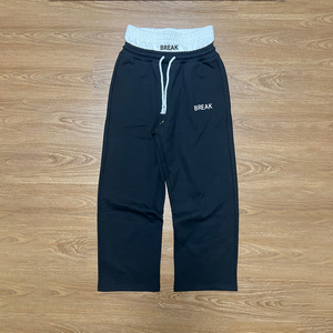 <span class=keywords><strong>Pantaloni</strong></span> Sportivi Neri da <span class=keywords><strong>Uomo</strong></span> Personalizzati Oversize Casual a Zampa Larga, Gamba Larga, Vestibilità Ampia, Doppia Vita, Impermeabili in Poliestere, Stile Stacked - Product Image 4