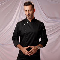 Veste de chef pour homme à manches longues de haute qualité en polyester/coton, marque Veroyao, pour uniformes de restaurant et de bar, vente en gros