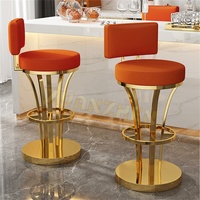 Chaises de bar Xuanzhen, mobilier de bar, style nordique, luxe, or, nouveau, moderne, métal, hautes, pour restaurant, commerciales, en cuir, tabourets de bar pour cuisine
