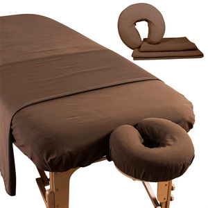 Ensemble de draps plats pour <span class=keywords><strong>table</strong></span> de massage en flanelle de <span class=keywords><strong>coton</strong></span>, prix d'usine personnalisé, vente en gros - Product Image 3
