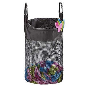 Petit sac à linge moderne en nylon <span class=keywords><strong>noir</strong></span> avec cordon de serrage, organisateur de pinces à linge, rangement, corde à linge suspendue, panier, <span class=keywords><strong>soutien</strong></span>-<span class=keywords><strong>gorge</strong></span> - Product Image 5