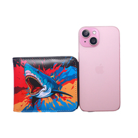 Dompet pria minimalis ultra-tipis kustom, dompet kulit lipat ganda ultra-tipis nol, dompet multi kartu sederhana