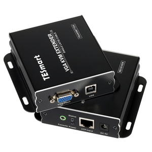 Tesmart VGA <span class=keywords><strong>KVM</strong></span> <span class=keywords><strong>Extender</strong></span> 1080p 60Hz máy phát và máy thu 300M TX RX RJ45 qua IP <span class=keywords><strong>KVM</strong></span> <span class=keywords><strong>Extender</strong></span> - Product Image 1