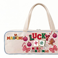 En stock : Pochette de rangement pour Mahjong, fine, avec fermeture éclair, en polytissu, pour le rangement de jeux de tuiles miniatures, vente directe d'usine