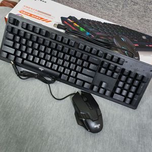 Aigo Wq9528 Mechanical <b>Keyboard</b> <b>Mouse</b> <b>Combo</b> 104 Keys Wired Gaming Set - Product Image 1