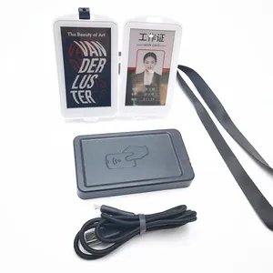 Office Electronic Employee Digital Work Badge E Ink No Battery NFC Display Name Plate ESL Electronic Name Tag with Android App