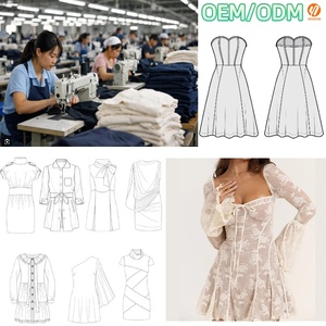 4540 Abito Mini in Pizzo Floreale di Alta Qualità Personalizzabile all'Ingrosso <span class=keywords><strong>Abbigliamento</strong></span> Femminile Aderente con Scollo Quadrato Maniche Lunghe Naturale per il <span class=keywords><strong>Giorno</strong></span> - Product Image 1