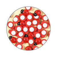 100 miniatures de coccinelles et abeilles en résine à dos plat, breloques et cabochons pour slime, décoration intérieure, bricolage et animaux de mini-jardin féerique