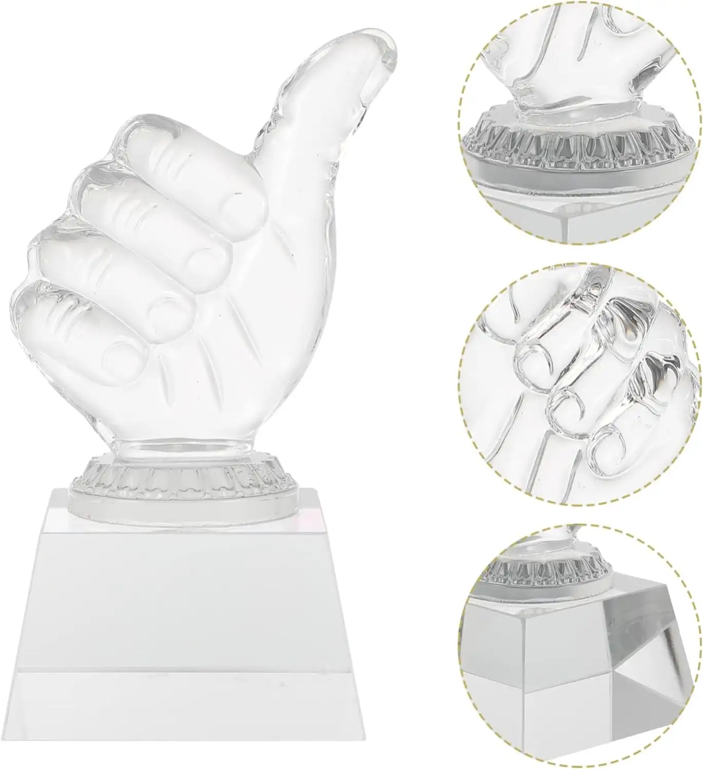 Personalizado Criativo Polegar Troféu Medalha De Cristal Atacado Prêmio De Cristal Troféu Lembrança