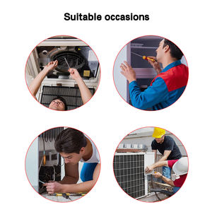 Llave de Trinquete Reversible de Doble Extremo con Empuñadura Roja de 4 Puntos |   Herramienta de Servicio para Válvulas de Refrigeración HVAC para Reparación de Aires Acondicionados - Product Image 6