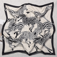 Bon prix mode bureau dame foulard carré en soie 65*65cm impression numérique personnalisée femme foulards en soie personnalisé