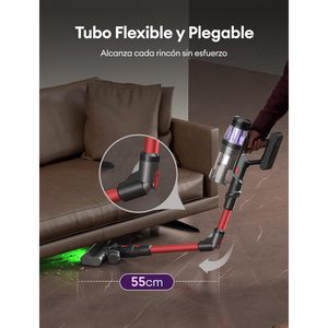 Aspiradora inalámbrica de 550W y 50Kpa con 60 minutos de autonomía, iluminación láser para detectar polvo y cepillo antienredos para uso doméstico. - Product Image 3