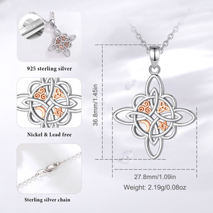 Witches Knot Necklace Pendant Nudo De Bruja Plata 925 Original Sterling Silver <strong>Pagan</strong> Wiccan <strong>Jewelry</strong> - Product Image 2