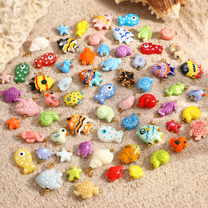 Breloques en acier inoxydable sur le thème de l'océan, poissons, étoiles de mer, tortues, coquillages, accessoires de bijoux DIY, cadeau unisexe, pendentif en forme d'animal, Yiwu - Product Image 1