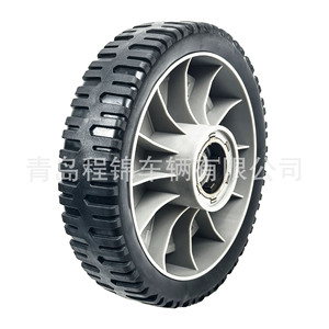 Cheng Jin Vehicles 8 Inch <b>Plastic</b> Lawnmower Drive <b>Wheel</b> With Bearing Solid Tire - Product Image 3
