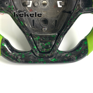 Volante <span class=keywords><strong>de</strong></span> Fibra <span class=keywords><strong>de</strong></span> Carbono Forjado Verde para <span class=keywords><strong>Ford</strong></span> <span class=keywords><strong>Fiesta</strong></span>, Compatible con Modelos 2008, 2009, 2010, <span class=keywords><strong>2011</strong></span>, 2012, 2013, Alta Calidad, Personalizable - Product Image 5